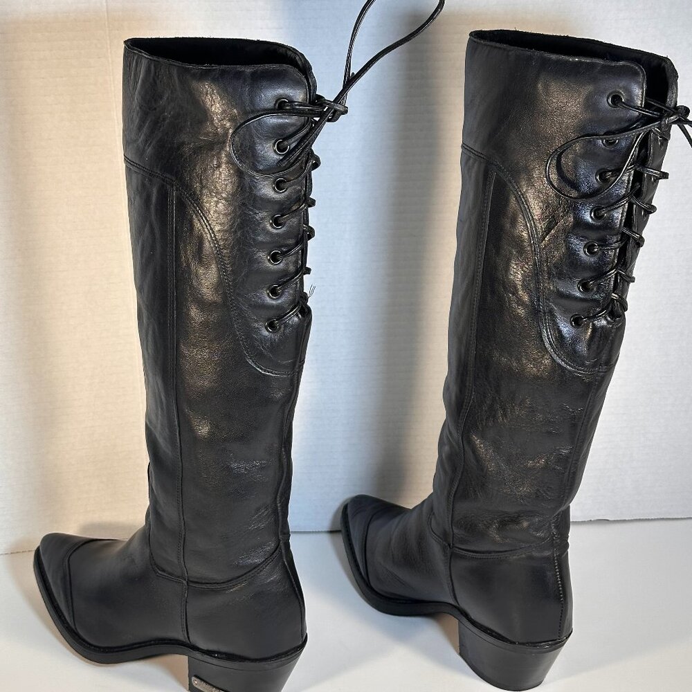 Absolutely stunning genuine leather Harley-Davidson Black Heeled Boots